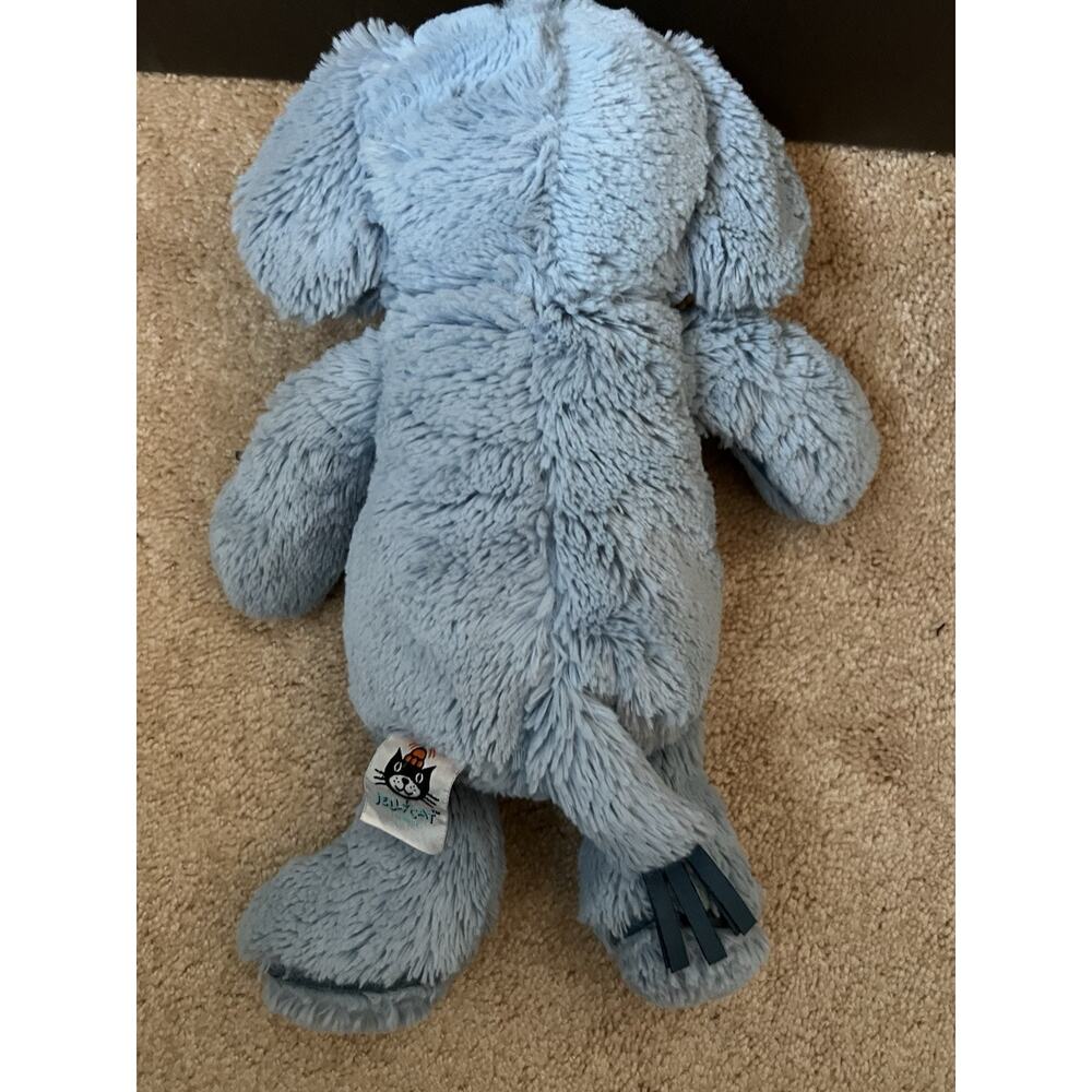 Retired Jellycat Elephan Medium Blue Soft Toy Plush 12 in - Picture 3 of 8